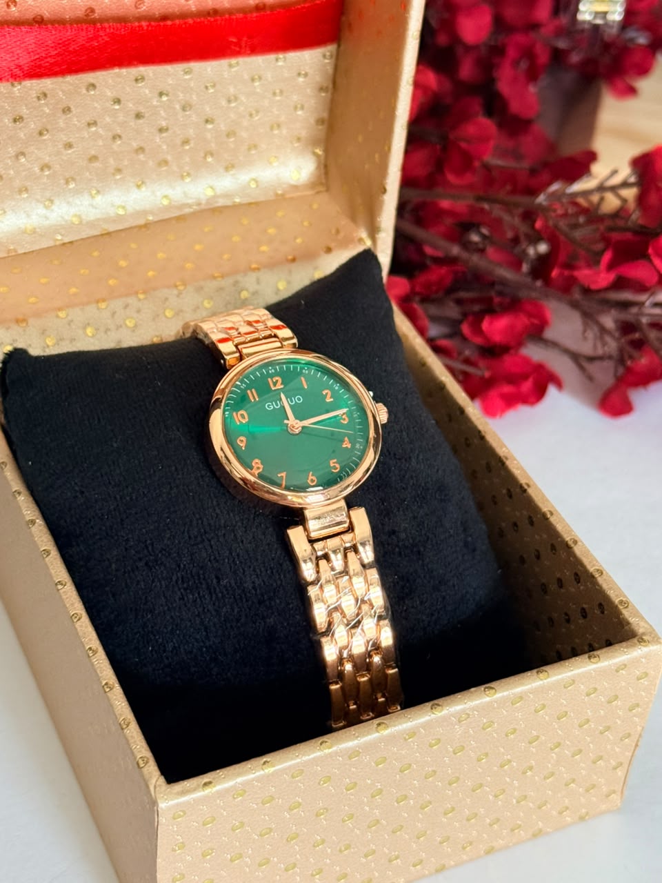 Emerald Muse Rose Gold Watch